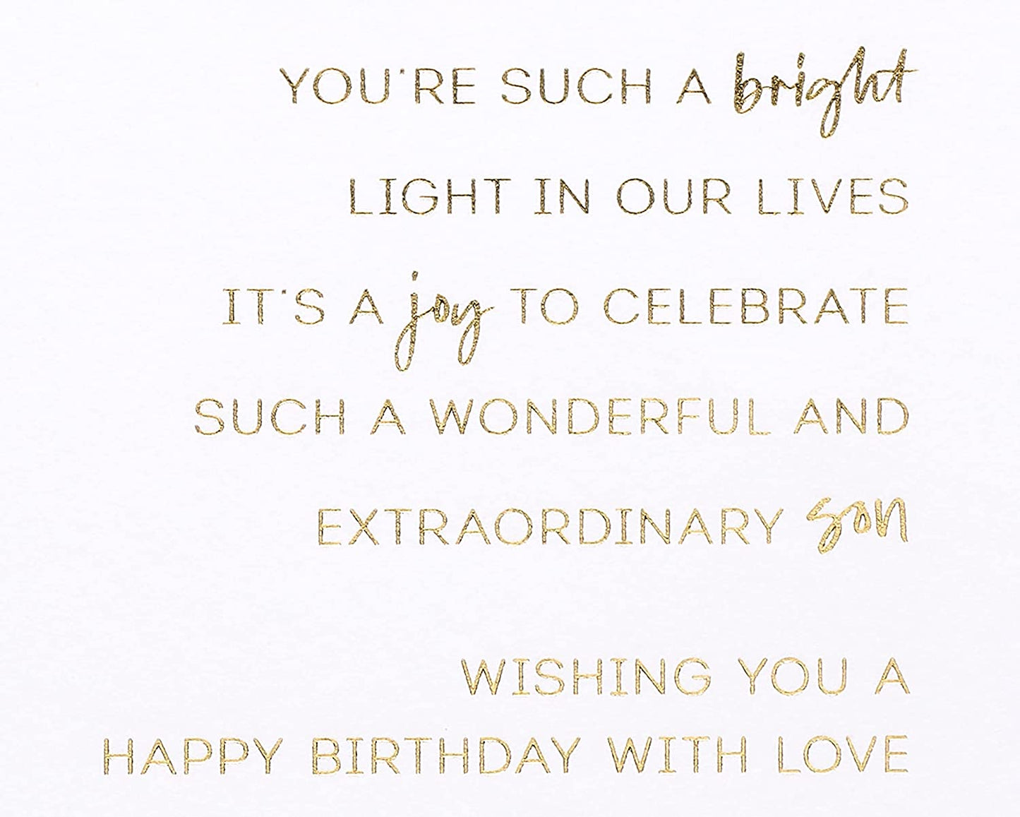 Papyrus Birthday Card for Son (Bright Light In Our Lives)