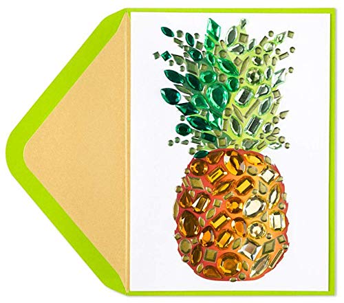 Papyrus, Gemmed Pineapple, Everyday Card - 1 Count