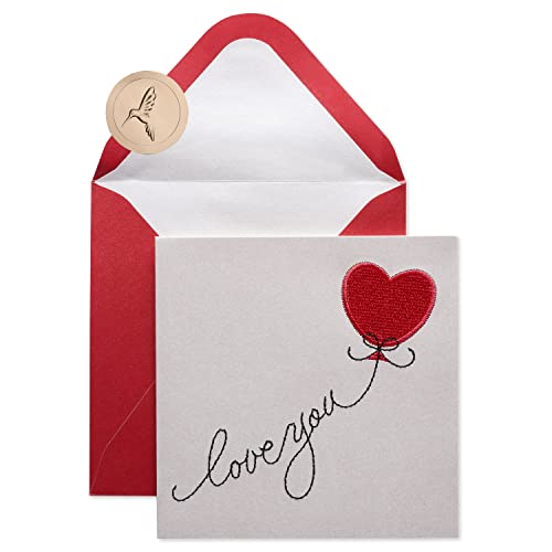 Papyrus Embroidered Valentine's Day Greeting Card (Simply Wonderful)