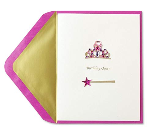 Papyrus Fuchsia Wand & Tiara Birthday Card