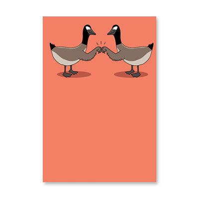 TWO GEESE FIST BUMPING BIRTHDAY CARD BY RPG