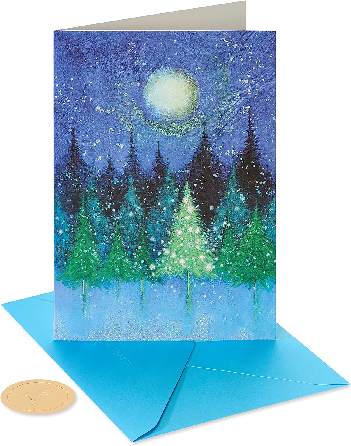 Papyrus Holiday Cards Boxed with Envelopes, Wonder, Joy, and Peace of the Season, Holiday Tree (14-Count)