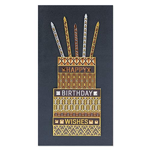 Papyrus Birthday Cards - Foil Cake Happy Birthday Wishes, 1 EA