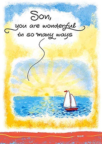 Blue Mountain Arts - Son You are Wonderful in So Many Ways - Handmade Paper Greeting Card for Any Occasion with Sentimental Verse (WC445) Sailboat