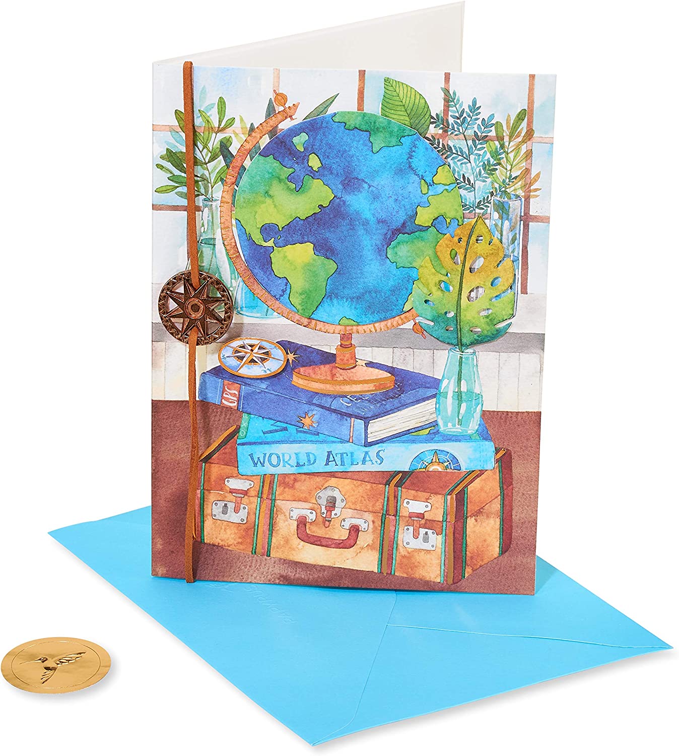 Papyrus Blank Greeting Card (Travel The World)