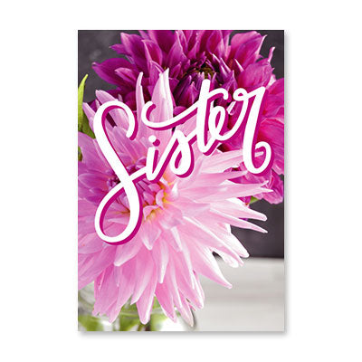 PHOTO FLORAL SISTER BIRTHDAY CARD BY RPG