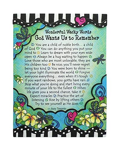 Blue Mountain Arts Miniature Easel Print with Magnet "Wonderful Wacky Words God Wants Us to Remember" 4.9 x 3.6 in., Inspirational Gift for a Friend, Family Member, or Loved One, by Suzy Toronto