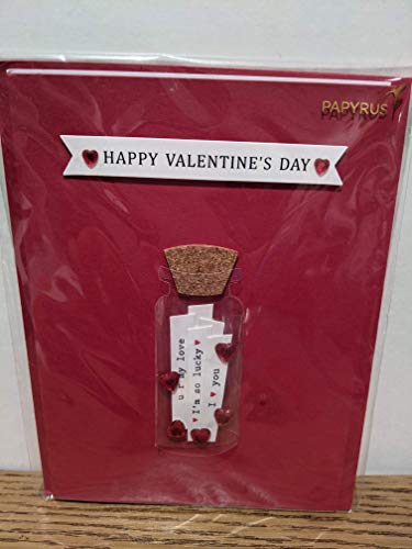 PAPYRUS Valentines Day Love Notes in Bottle Card, 1 pc