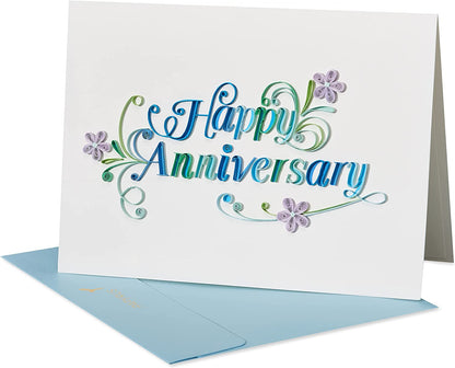 Papyrus Premium Blank Anniversary Quilling Card (Happy Anniversary)