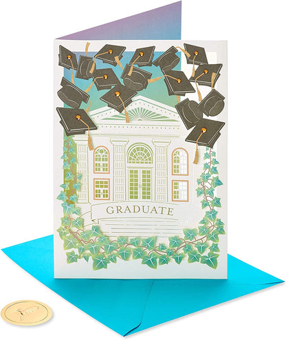 Papyrus Graduation Card (Bright Future, Lasercut Grad Cap)