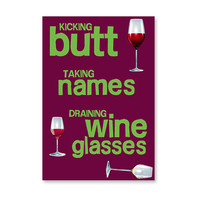 TAKING NAMES DRAINING WINE BIRTHDAY CARD BY RPG