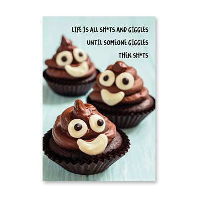 GIGGLES PHOTO CUPCAKES BIRTHDAY CARD BY RPG