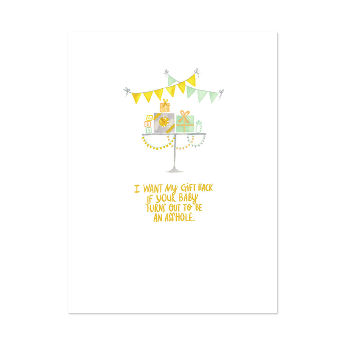MY GIFT BACK BABY CARD BY PAPER REBEL