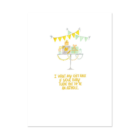 MY GIFT BACK BABY CARD BY PAPER REBEL