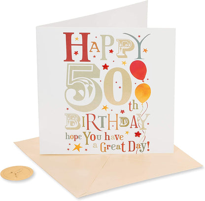 Papyrus 50th Birthday Card (Great Day)
