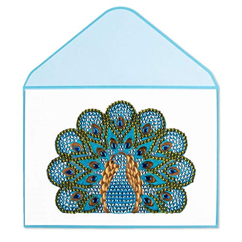 Papyrus by Judith Leiber Couture Blue Peacock Thank You Card