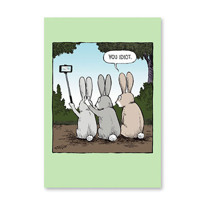 BUNNY SELFIE BIRTHDAY CARD BY RPG