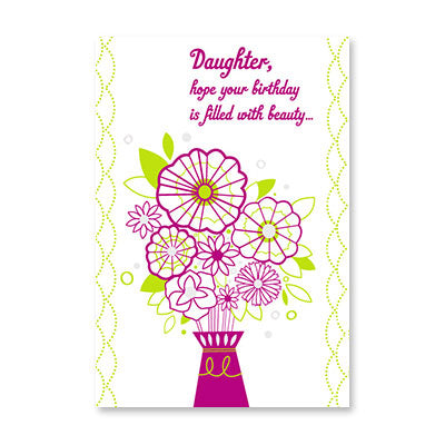 VIOLET FLOWERS BIRTHDAY CARD BY RPG