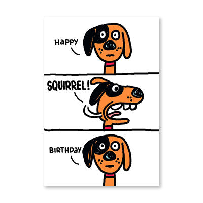 HAPPY SQUIRREL BDAY BIRTHDAY CARD BY RPG