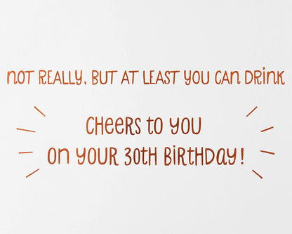 Papyrus Funny 30th Birthday Card (Not Really)