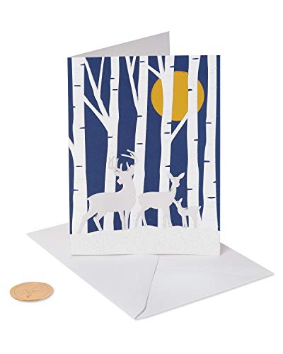 Papyrus Boxed Christmas Cards with Envelopes, Thinking of You with Warmest Wishes, Deer (12-Count)