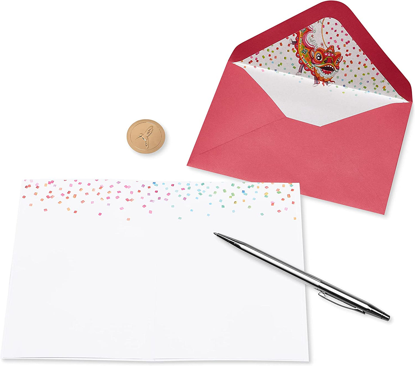 Papyrus Blank Lunar New Year Card (Lion Parade)