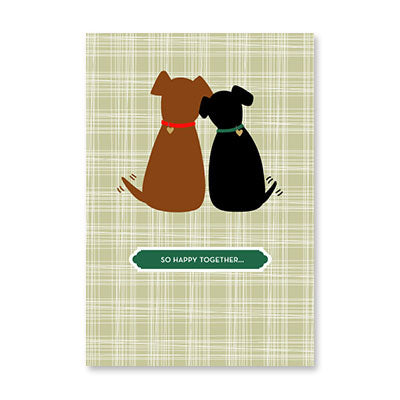 TWO DOGS WITH TAILS ANNIVERSARY CARD BY RPG