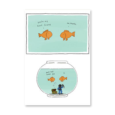 GOLDFISH SCUBA GUY BIRTHDAY CARD BY RPG