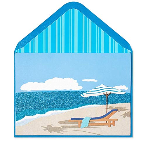 Papyrus Retirement Cards -Ocean Umbrella Lounge Chair, 1 EA