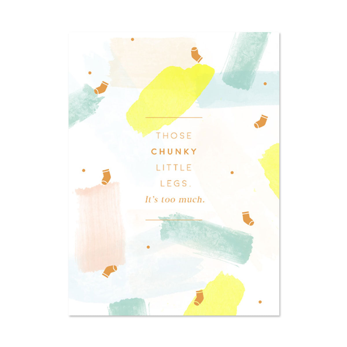 CHUNKY LEGS BABY CARD BY PAPER REBEL