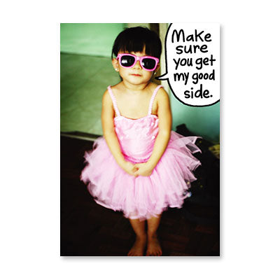 GOOD SIDE GIRL BIRTHDAY CARD BY RPG