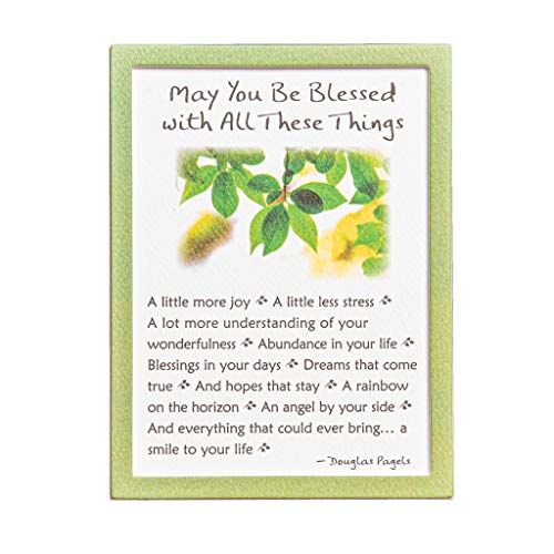 "Blue Mountain Arts Miniature Easel Print with Magnet""May You Be Blessed with All These Things"" 4.9 x 3.6 in, Perfect “Thinking of You” or “Wishing You Well"" Gift, by Douglas Pagels" (MIN229)