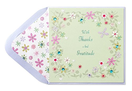 Papyrus Embellished Admin Thank You Card - With Thanks Pastel Flowers For Administrative Assistants Day