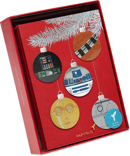 Papyrus Star Wars Christmas Cards Boxed with Envelopes, Merry Force Be with You (8-Count)