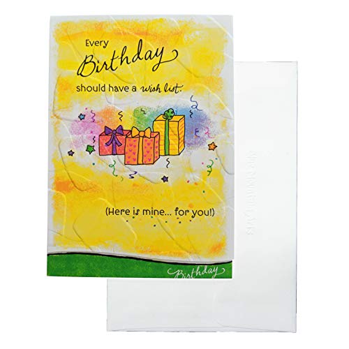 Blue Mountain Arts Greeting Card “Every Birthday should have a wish list. (Here is mine… for you!)” Shared Warm Birthday Wishes with a Friend, Family Member, or Loved One, by Douglas Pagels